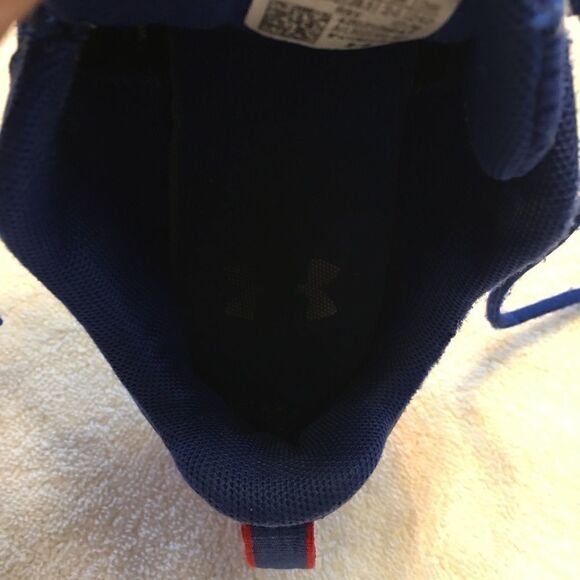 Under Armour sneakers blue red white size 6Y good condition - Picture 10 of 11